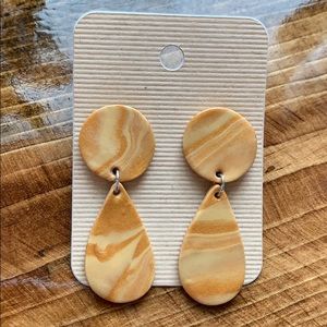 Desert Moon Drop Clay Earrings